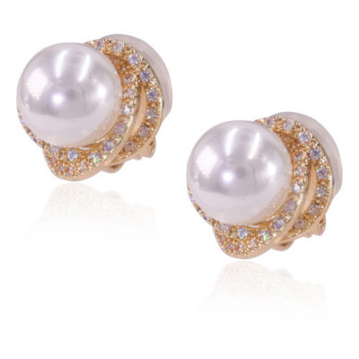 Folheado Brincos Pressão Quadrado De Zirconia Cúbica