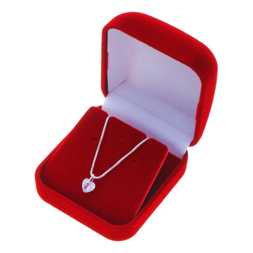 Colar Feminino Coração Ponto Luz Prata 925 + Caixinha - Image 2