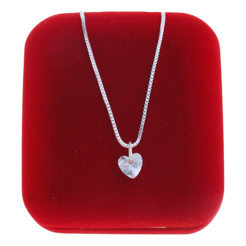 Colar Feminino Coração Ponto Luz Prata 925 + Caixinha - Image 4